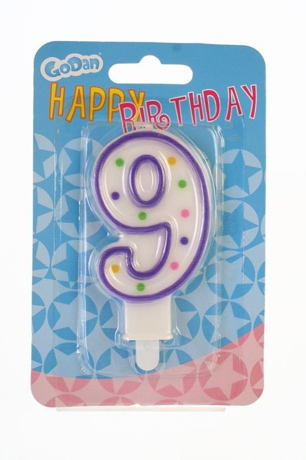 BIRTHDAY CANDLE NUMBER 9 GODAN GODAN